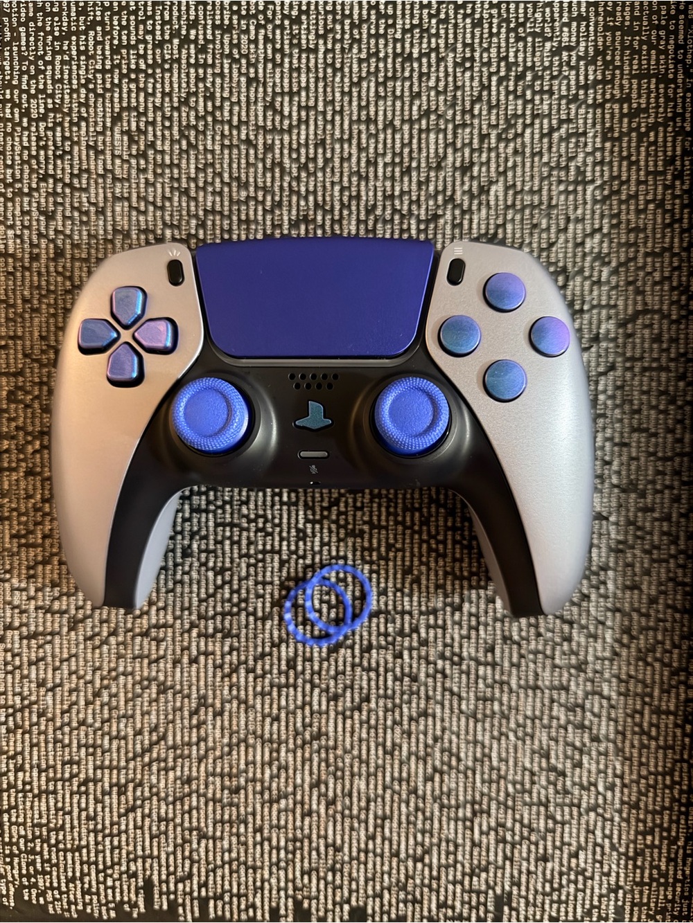 PS5 Silver Galaxy Controller PlayStation 5 Purple/Blue 100% works